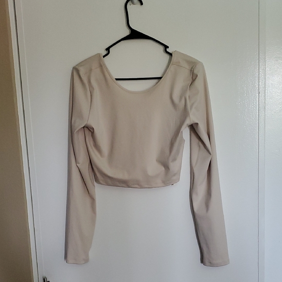 Madewell Tops - Madewell Cream Long Sleeve Bodysuit